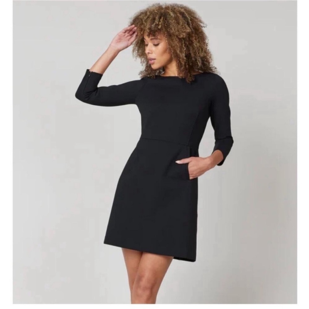 SPANX Black Long-Sleeve A-Line Dress
